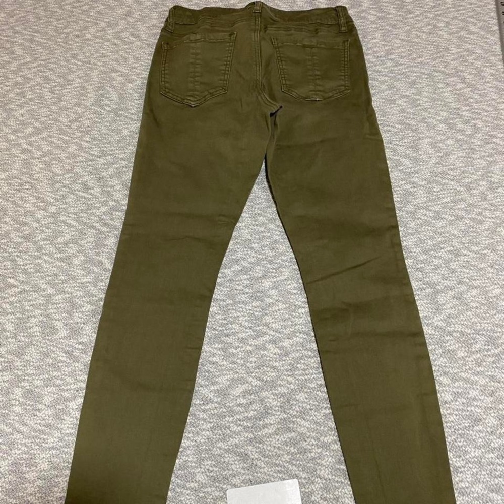 Ashley Mason olive green denim skinny jeans women 5. SKU-A93#denim #highwaisted - Picture 7 of 8